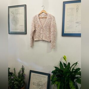 CROPPED JESSICA SIMPSON CABLE KNIT CARDI!